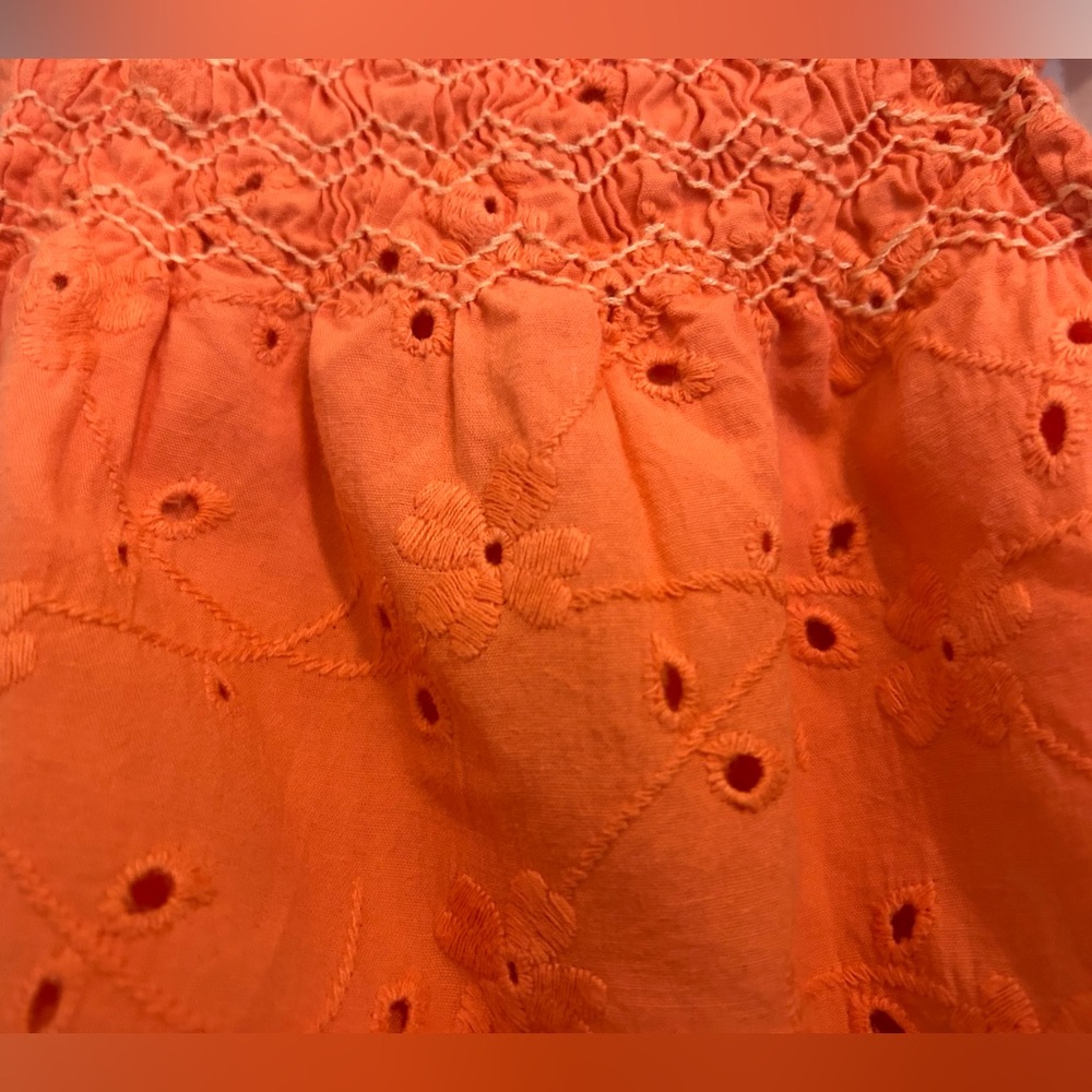 4/$20🌷🧡Baby Oshkosh B’Gosh Light Orange Flutter Sleeve Blouse🧡 2000’s ✨ - Picture 6 of 9